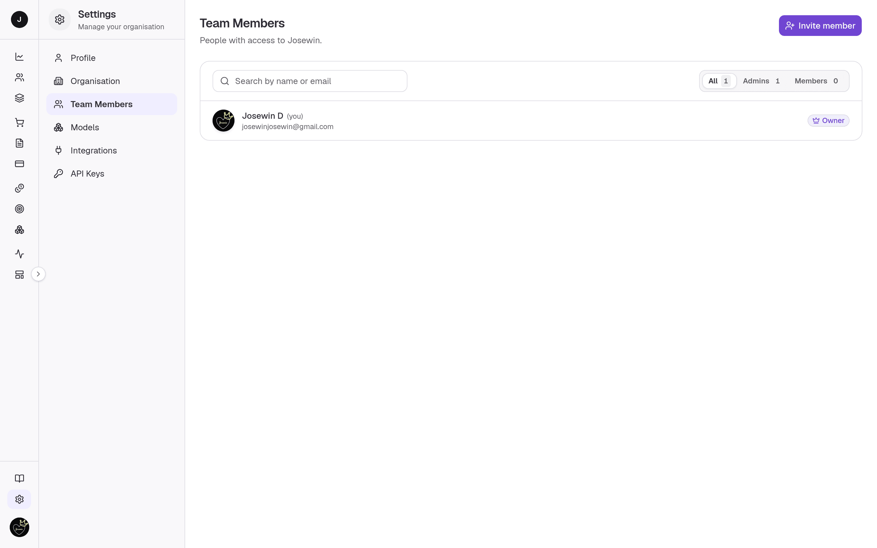 Team Members — the directory card listing members with role badges above the pending-invitations group. (Authenticated screen — sign in at payments.clocknext.com to view.)
